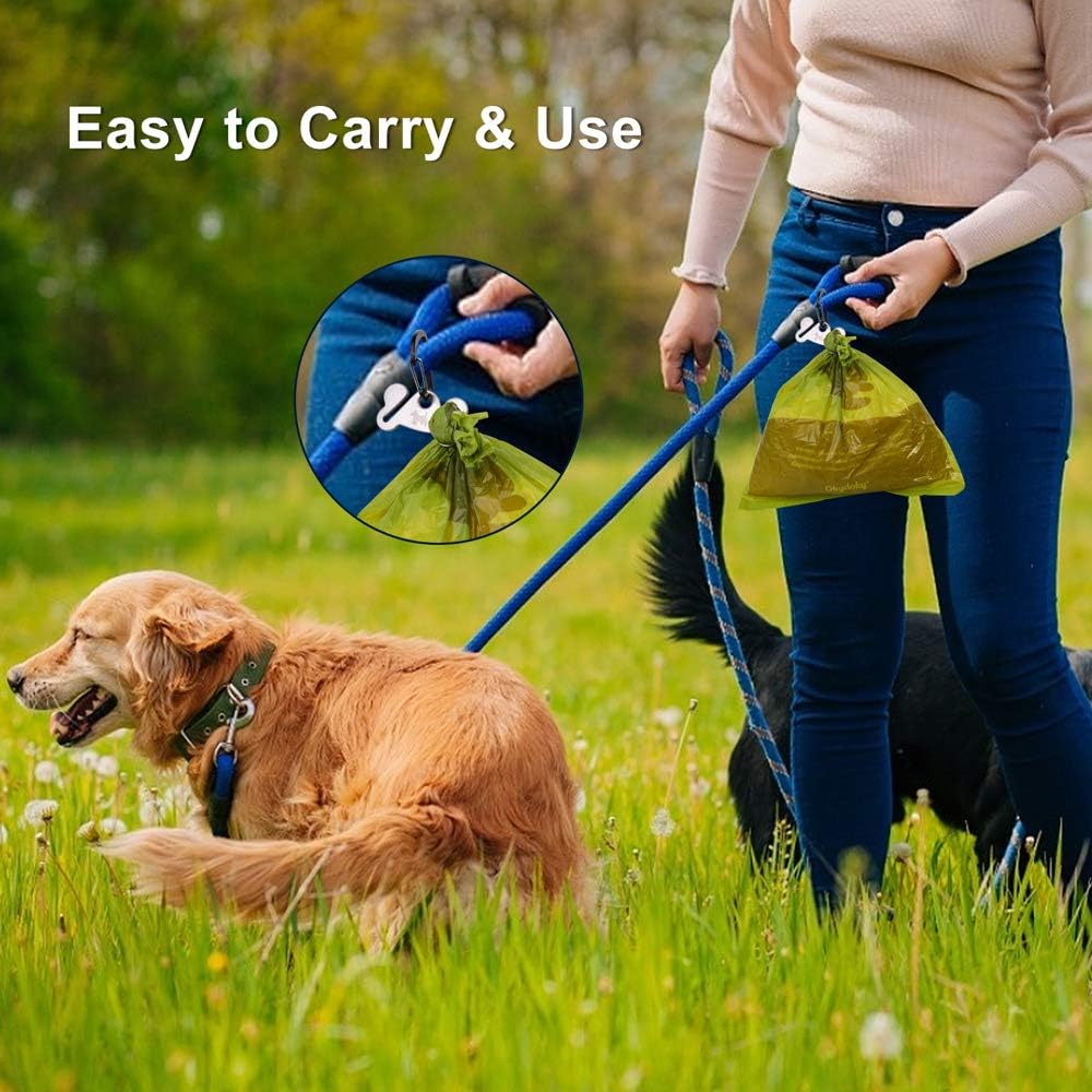 2PCS Dog Poop Bag Holder, Waste Holder for Dispenser Carrier, Hand Free Metal