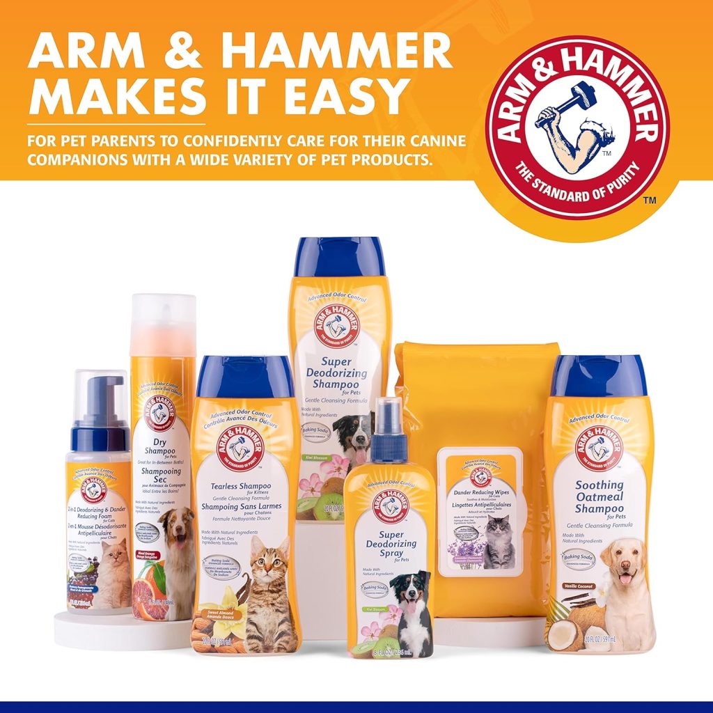 Arm  Hammer for Pets Super Deodorizing Spray for Dogs | Best Odor Eliminating Spray for All Dogs  Puppies | Fresh Kiwi Blossom Scent That Smells Great, 8 Ounces