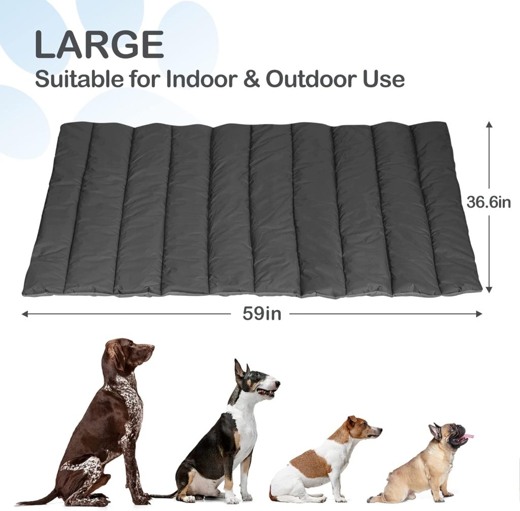 Heeyoo Outdoor Dog Bed, Water Proof Camping Dog Bed, Machine Washable and Easy Clean Travel Dog Bed, Foldable Pet Mat for Small, Medium, and Large Dog and Cat