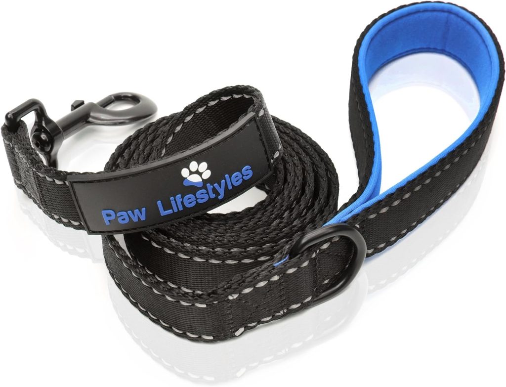 Paw Lifestyles Extra Heavy Duty Dog Leash - 6ft Long - 3mm Thick, Soft Padded Handle for Comfort - Perfect Leashes for Medium and Large Dogs