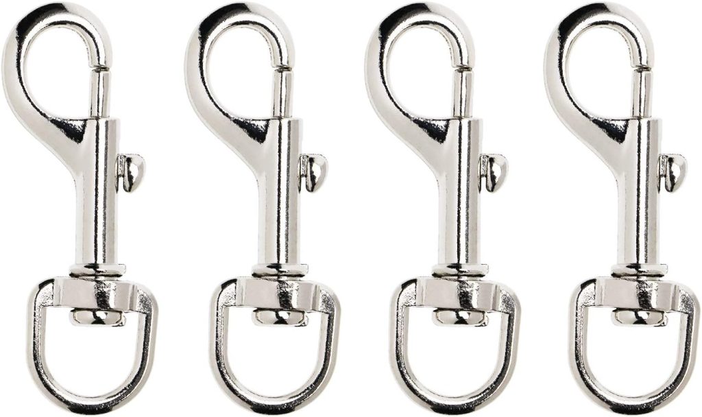 PENTA ANGEL 4Pcs Dog Leash Clasp Heavy Duty Snap Hooks Clips Pet Leashes Key Chain with Spring Buckle for Linking Pet Collar (4 PCS)