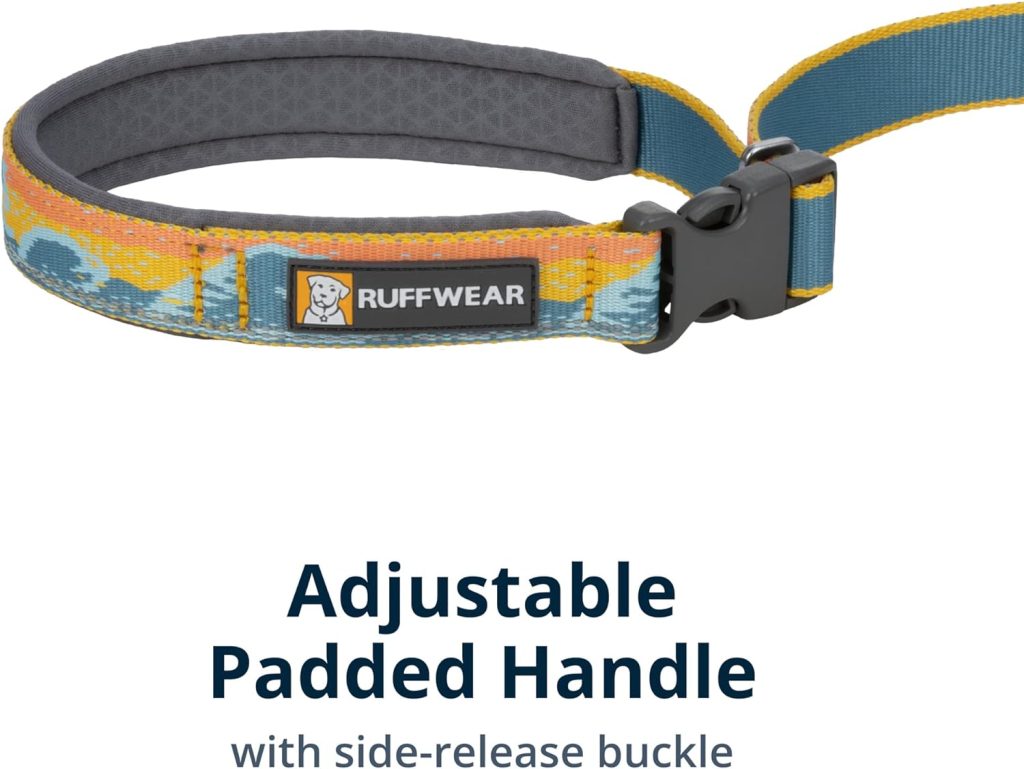Ruffwear, Crag Dog Leash (Previously The Slackline Leash), Hand-Held or Waist-Worn Reflective and Adjustable Lead, Midnight Wave