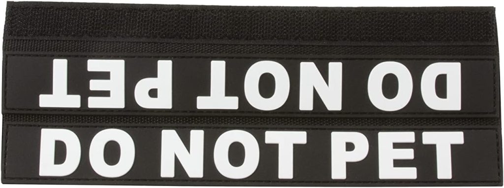 Tacticollar - Dog Leash Sleeves, Double Sided, Highly Visible, Provide Advanced Warning to Prevent Accidents (DO NOT PET (Black))