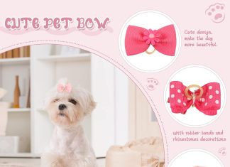 20 Dog Hair Bows Review 20 pcs dog hair bows for small dogs hair accessories puppy hair bows for dogs small dog bows cute grooming bows with rub 2