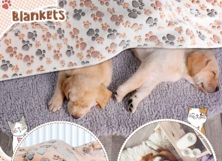 Pet Blanket Paw Print Fleece Review 4 pcs pet blanket dog puppy blanket paw print fleece blanket for small medium pet dog cat warm soft sleep mat guinea pig 4