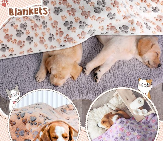 Pet Blanket Paw Print Fleece Review 4 pcs pet blanket dog puppy blanket paw print fleece blanket for small medium pet dog cat warm soft sleep mat guinea pig 4