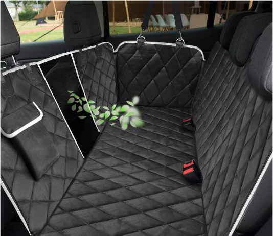 AULDEY Dog Car Seat Cover Review auldey dog car seat coverwaterproof with mesh window and storage pocketdurable scratchproof nonslip dog car hammock with