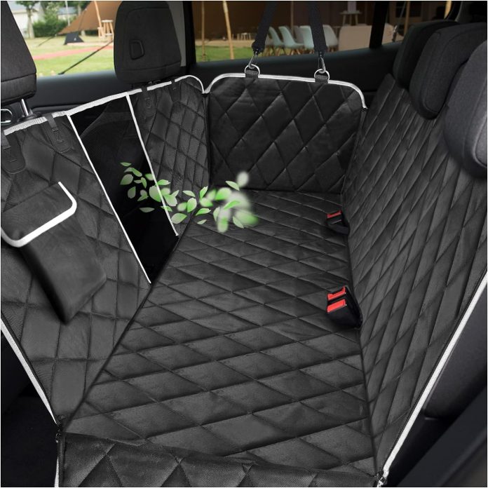 auldey dog car seat coverwaterproof with mesh window and storage pocketdurable scratchproof nonslip dog car hammock with