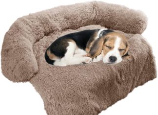 Calming Dog Bed Fluffy Plush Dog Mat Review calming dog bed fluffy plush dog mat for furniture protector with removable washable cover for large medium small dogs a 3