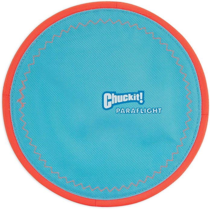 chuckit paraflight flying disc dog toy review