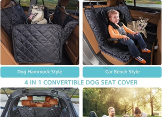 Comwish Dog Seat Cover Review comwish dog seat cover waterproof dog car seat cover for back seat with mesh window durable scratchproof nonslip dog car 3