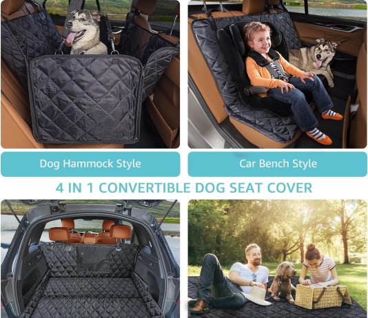 Comwish Dog Seat Cover Review comwish dog seat cover waterproof dog car seat cover for back seat with mesh window durable scratchproof nonslip dog car 3