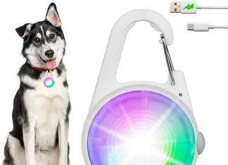 Dog Collar Light Review dog collar light 4 modes rechargeable dog lights for night walking ip68 waterproof dog light clip on small and light dog