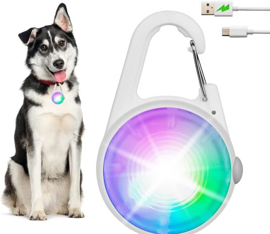 Dog Collar Light Review dog collar light 4 modes rechargeable dog lights for night walking ip68 waterproof dog light clip on small and light dog