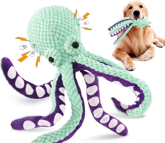 Fuufome Plush Octopus Toy Review fuufome plush squeaky dog toys durable octopus stuffed toy for indoor play with small medium and large dogs