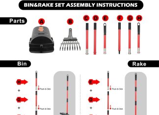 HUZSV Pooper Scooper Review huzsv pooper scooper large swivel bin rake for large small dogs non breakable dog poop scooper with 20 waste bags easy t 3
