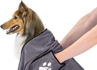 Nobleza Dog Towel review nobleza dog towel super absorbent large dog towels for drying dogs with hand pockets soft microfiber quick drying dog ba 3