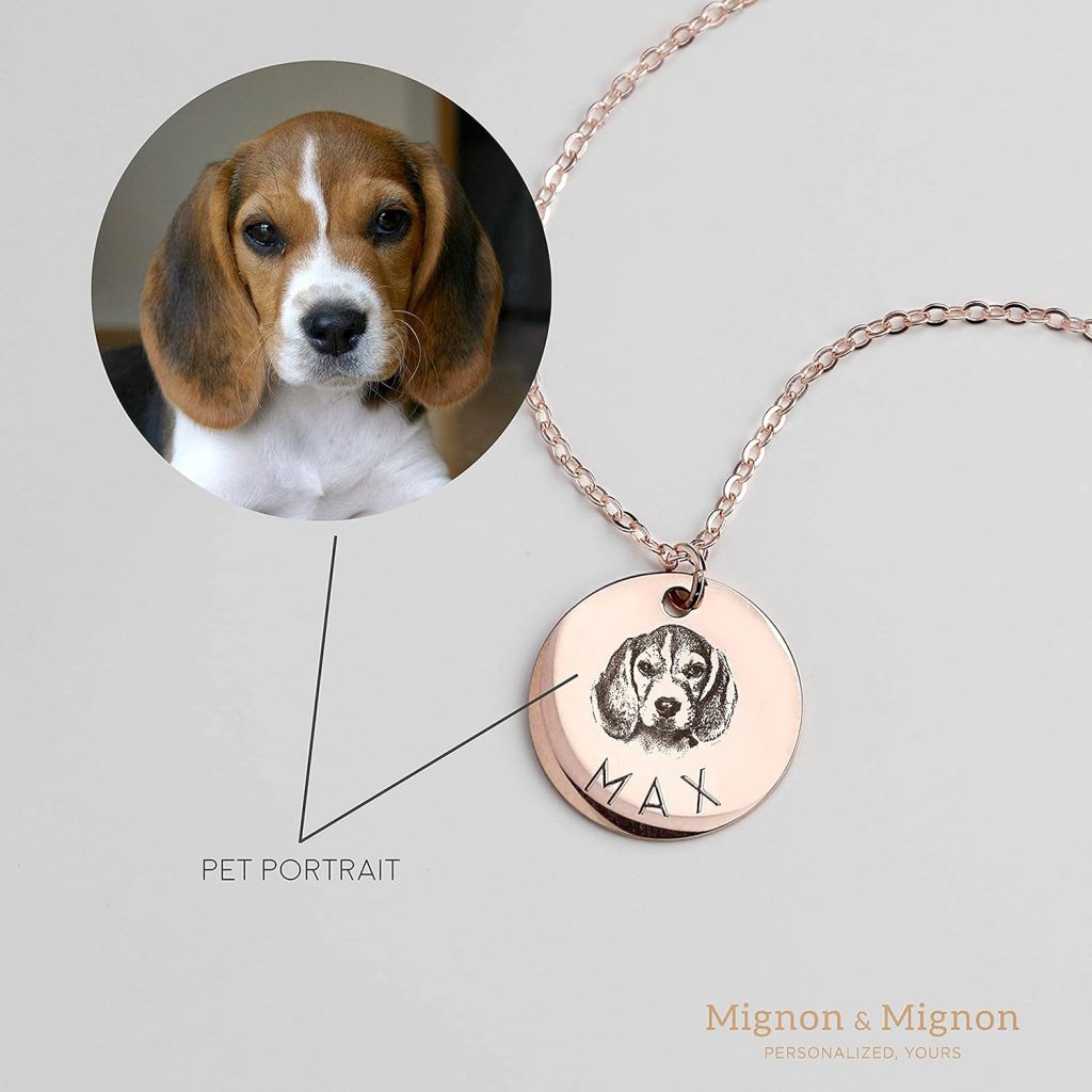 Personalized Gift for Women Pet Necklace Handmade Pet Portrait Necklace Dog Memorial Jewelry Custom Cat Dog Unique Gift for Her Dog Mom- LCN-AP
