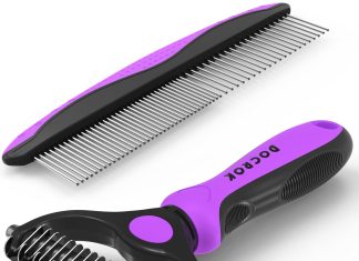 Pet Grooming Brush Review pet grooming brush and metal comb combo cat brush dog brush for shedding undercoat rake for dogs grooming supplies demat 4