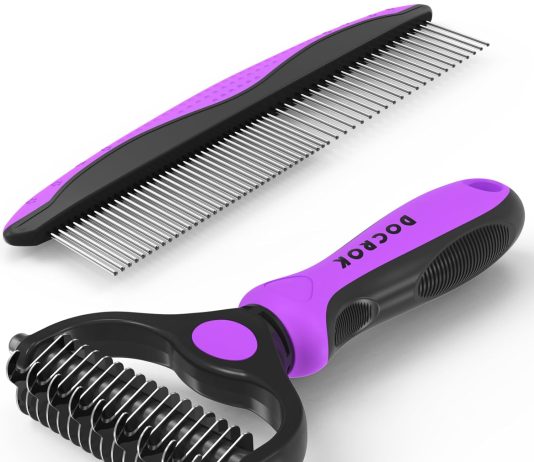 Pet Grooming Brush Review pet grooming brush and metal comb combo cat brush dog brush for shedding undercoat rake for dogs grooming supplies demat 4