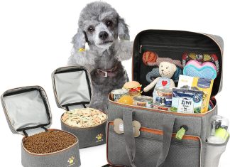 Pmpete Dog Travel Bag Review pmpete dog travel bag for traveling week awayovernight dog travel accessories with multi function pocketspet travel set
