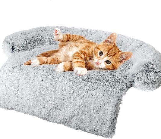 Tinaco Luxurious Calming Bed Mats Review tinaco luxurious calming bed mats washable removable couch cover plush long fur mat for pets waterproof lining perfect f 2