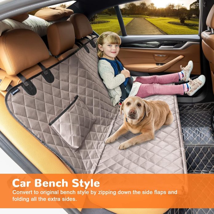 urpower dog car seat cover for pets 100 waterproof seat cover hammock 600d heavy duty scratch proof nonslip durable soft 4