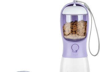 Dog Water Bottle Review dog water bottleportable pet water bottle with food containeroutdoor portable water dispenser for catpuppypets for walki 3