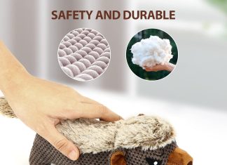 IOKHEIRA Dog Plush Toys Review iokheira dog plush toys for aggressive chewers indestructible dog squeaky toys with crinkle paper durable teething chew 1 2