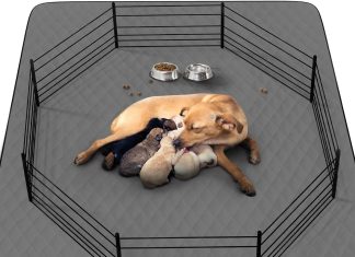 Washable Puppy Dog Pee Pad Review washable puppy dog pee pad 34 x52 waterproof whelping training pet mat for playpen crate potty floor bed sofa and trunk 1 2