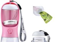Dog Water Bottle with Food Container Review dog water bottle with food container poop bag holder travel water bowl portable pet dispenser dog stuff accessories item 2