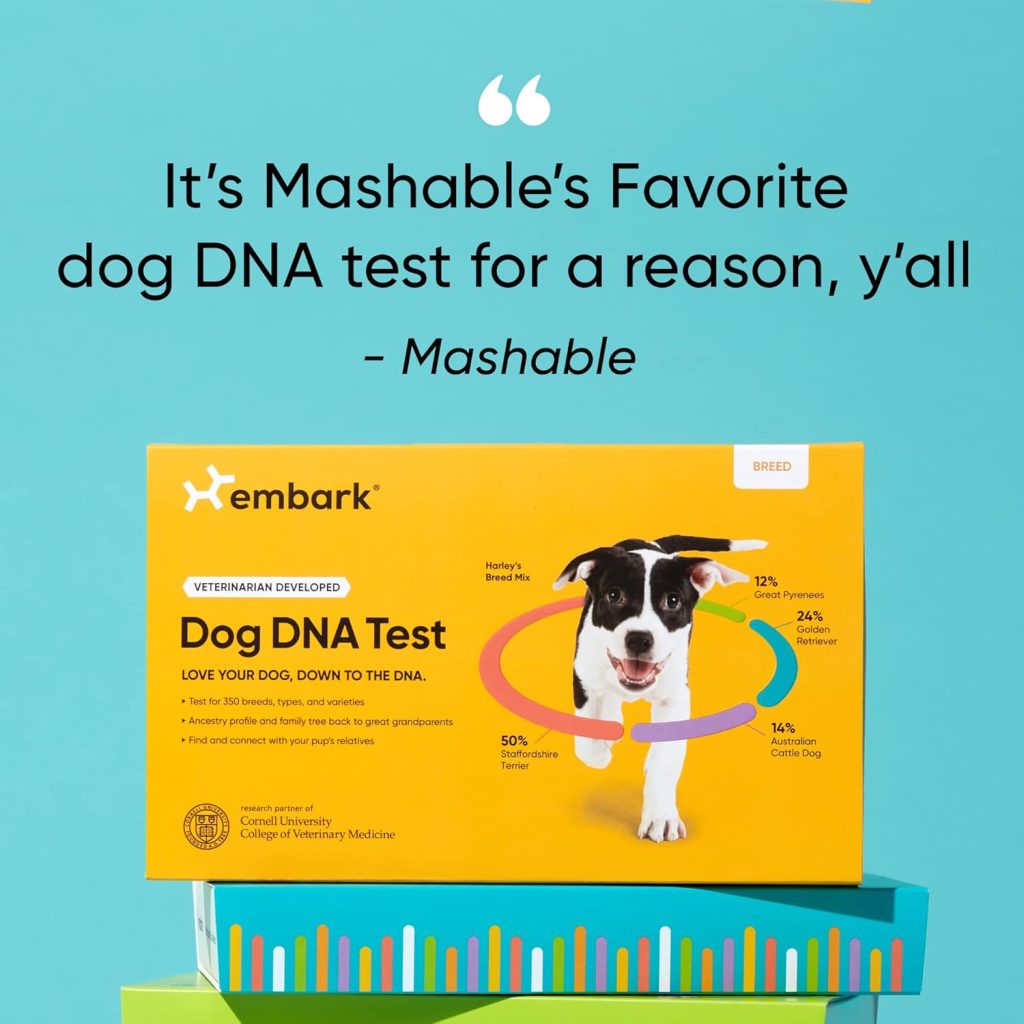 Embark Breed Identification Kit - Most Accurate Dog DNA Testing Kit - 99% Breed Ancestry Accuracy for Mixed Breed Dogs - Plus Relative Finder  Family Tree