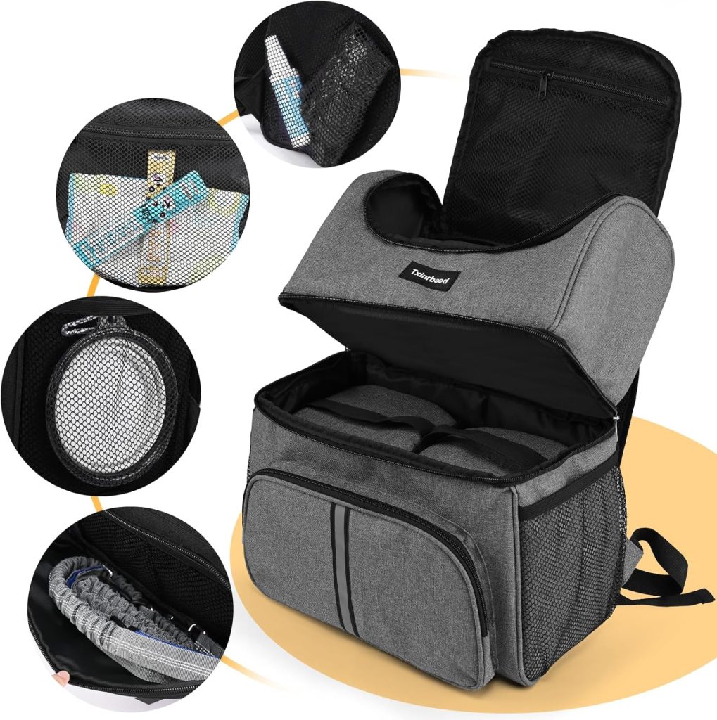 Dog Bags for Traveling Pet Diaper Bag Airline Approved Dog Food Travel Bag with 2 Food Storage Containers Bag Pet Camping Essentials Hiking Accessories Gift Gray Dog Bags for Traveling Pet Diaper Bag Airline Approved Dog Food Travel Bag with 2 Food Storage Containers Bag Pet Camping Essentials Hiking Accessories Gift Gray