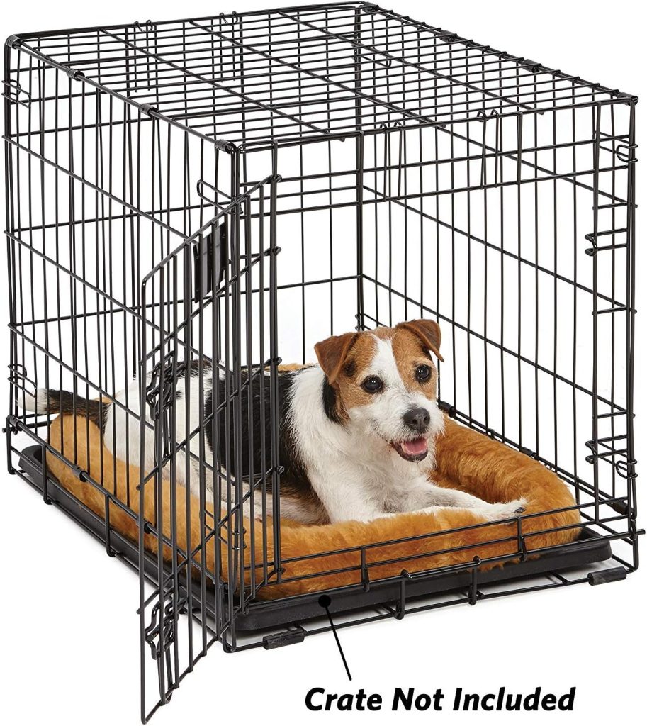 MidWest Homes for Pets QuietTime XXS Dog Bed – White Fleece Bolster, Ultra-Soft and Machine Washable, Fits 18-Inch Crates and Carriers, for Small Dogs and Cats