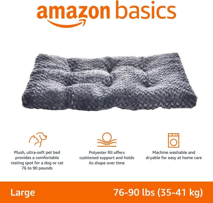amazon-basics-cat-and-dog-bed-and-crate-pad-machine-washable-indoor-35-x-23-x-3-inches-gray-1