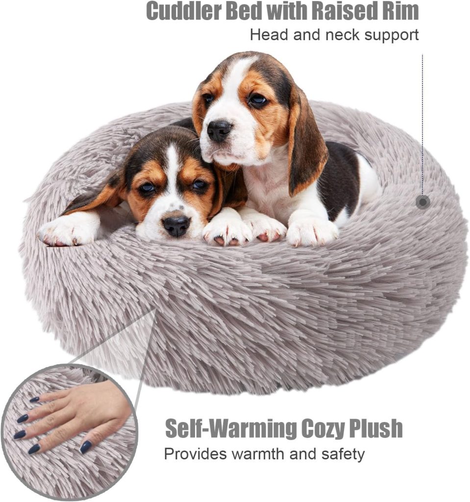 Aurako Cat Dog Bed - Round Cushion Pet Mat, Ultra Soft Plush Donut Sofa, Comfortable Pillow, Machine Washable, Pet Cuddle Beds for Kitten, Small, Medium Large Dogs Cats, 28 Taupe Aurako Cat Dog Bed - Round Cushion Pet Mat, Ultra Soft Plush Donut Sofa, Comfortable Pillow, Machine Washable, Pet Cuddle Beds for Kitten, Small, Medium Large Dogs Cats, 28 Taupe