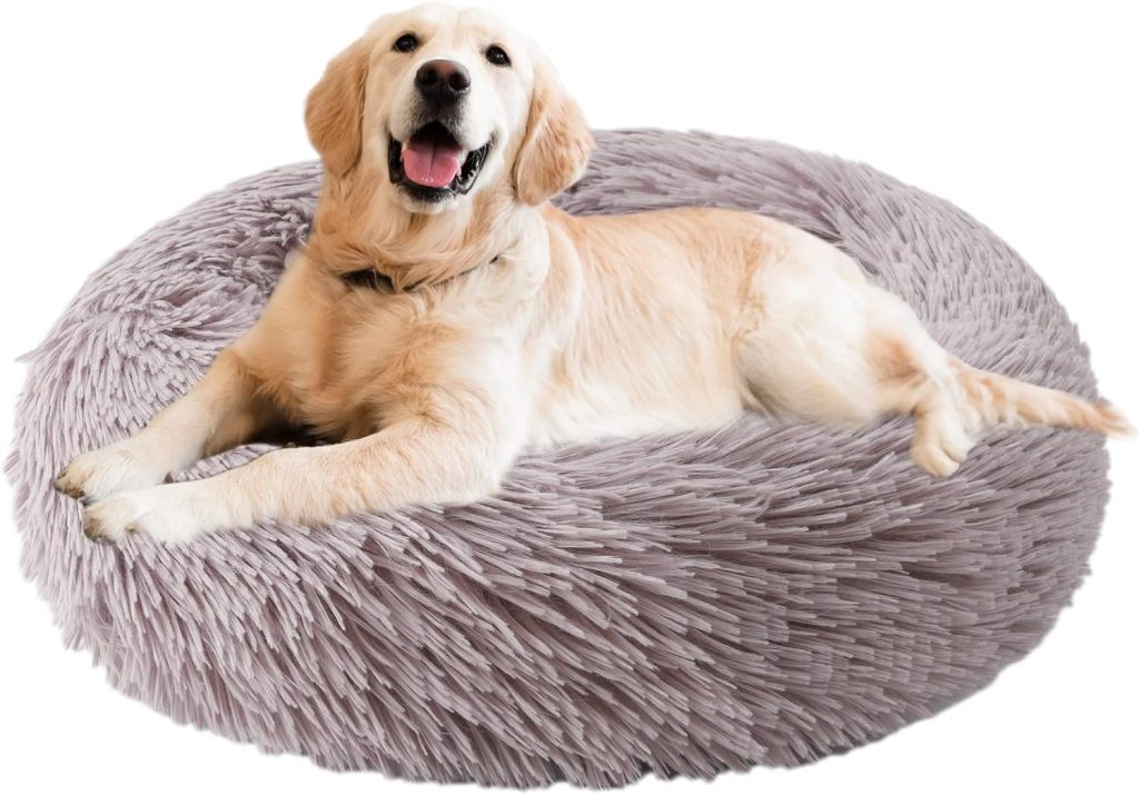 Aurako Cat Dog Bed - Round Cushion Pet Mat, Ultra Soft Plush Donut Sofa, Comfortable Pillow, Machine Washable, Pet Cuddle Beds for Kitten, Small, Medium Large Dogs Cats, 28 Taupe Aurako Cat Dog Bed - Round Cushion Pet Mat, Ultra Soft Plush Donut Sofa, Comfortable Pillow, Machine Washable, Pet Cuddle Beds for Kitten, Small, Medium Large Dogs Cats, 28 Taupe
