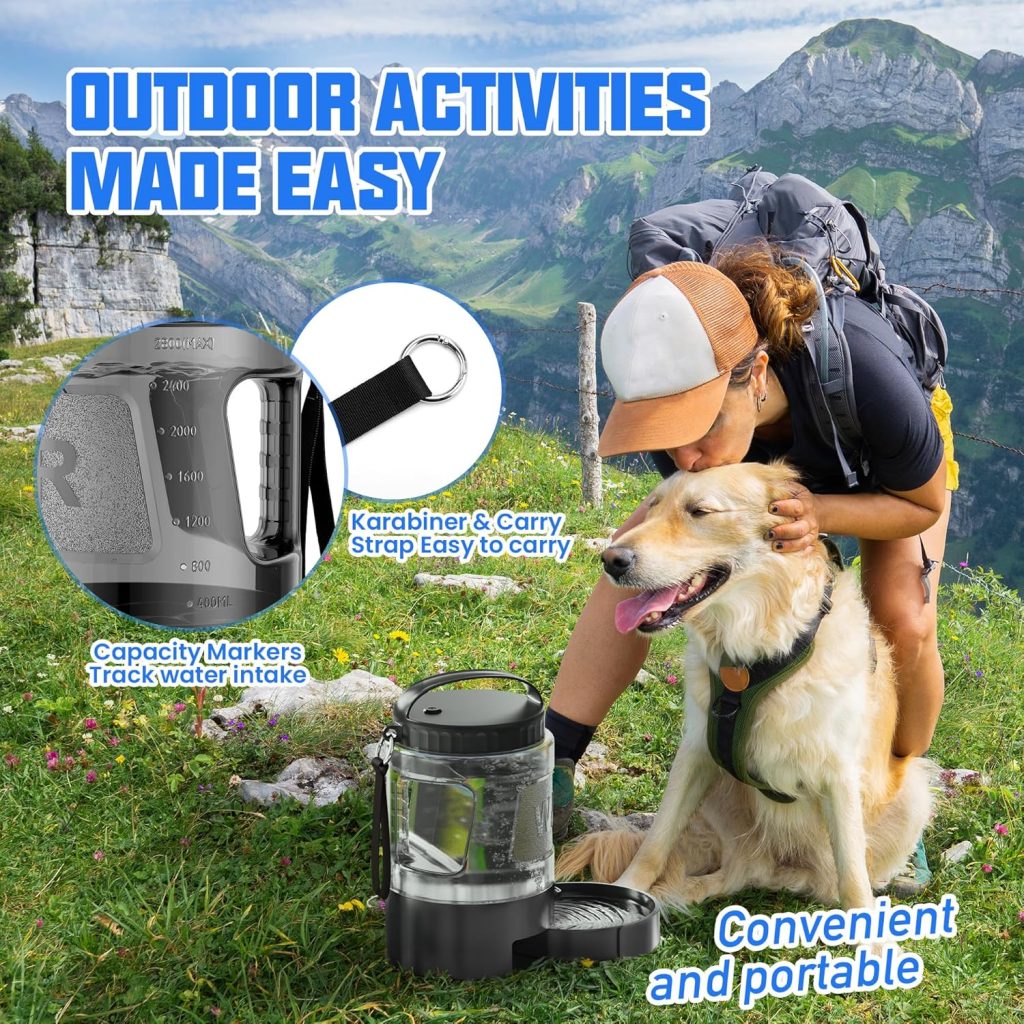 lesotc Portable Dog Travel Water Bottle, 77oz Large Travel Water Bowl for Dogs Camping Hiking Beach Hunting Essentials, Big Pet Bottles Bowl Water Dispenser for On The Go Park Car Walking Accessories lesotc Portable Dog Travel Water Bottle, 77oz Large Travel Water Bowl for Dogs Camping Hiking Beach Hunting Essentials, Big Pet Bottles Bowl Water Dispenser for On The Go Park Car Walking Accessories