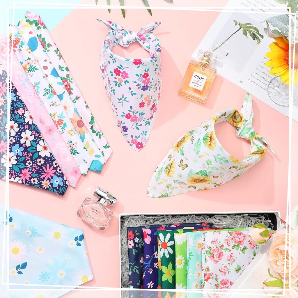Silkfly 50 Pieces Summer Bandanas for Dog Bulk Adjustable Spring Triangle Scarf with Flower Floral Dog Bandanas Bibs Washable Pet Kerchief for Small Medium Large Pet Cat Costume Accessories Decoration Silkfly 50 Pieces Summer Bandanas for Dog Bulk Adjustable Spring Triangle Scarf with Flower Floral Dog Bandanas Bibs Washable Pet Kerchief for Small Medium Large Pet Cat Costume Accessories Decoration