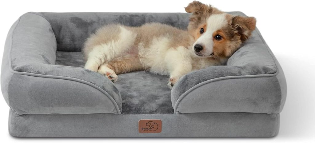Bedsure Orthopedic Dog Bed Medium Size Dogs - Washable Small Medium Dog Cat Bed Waterproof, Comfort Cats Couch Sofa with Washable Removable Cover, Pets Bed with Nonskid Bottom, Grey, 28 Bedsure Orthopedic Dog Bed Medium Size Dogs - Washable Small Medium Dog Cat Bed Waterproof, Comfort Cats Couch Sofa with Washable Removable Cover, Pets Bed with Nonskid Bottom, Grey, 28