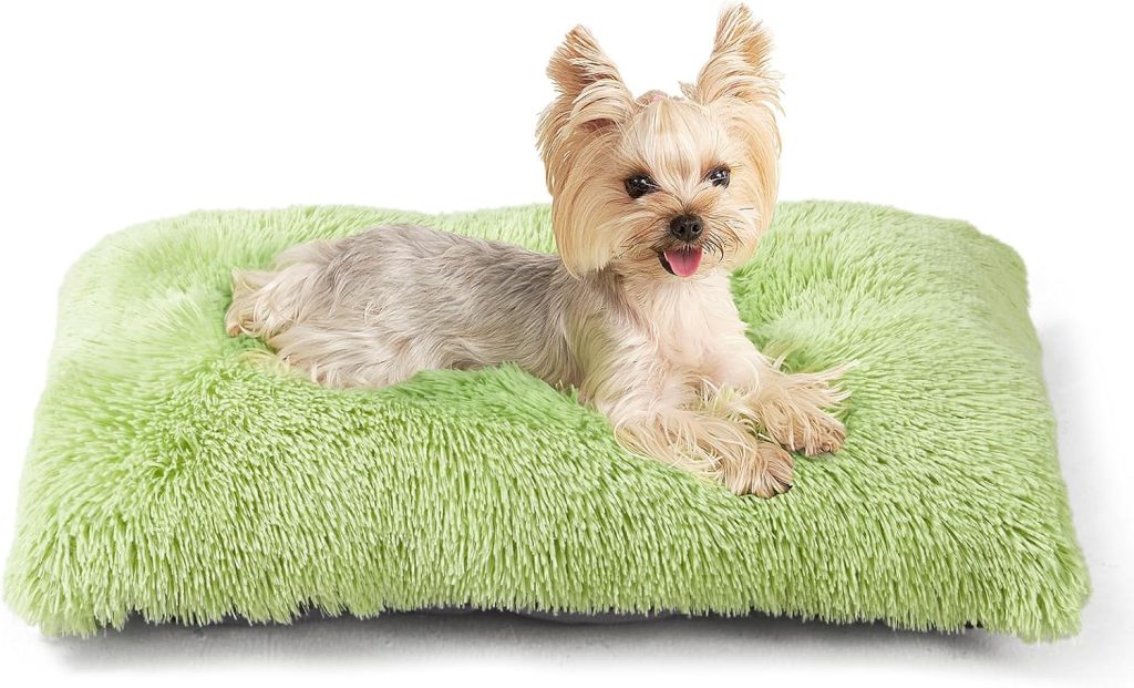EHEYCIGA Fluffy Dog Crate Bed for Extra Large Dogs, Plush Faux Fur Pad, Calming Anti Anxiety XL Bed for Crate, Washable Soft Warm Dog Mat with Non-Slip Bottom, Grey EHEYCIGA Fluffy Dog Crate Bed for Extra Large Dogs, Plush Faux Fur Pad, Calming Anti Anxiety XL Bed for Crate, Washable Soft Warm Dog Mat with Non-Slip Bottom, Grey