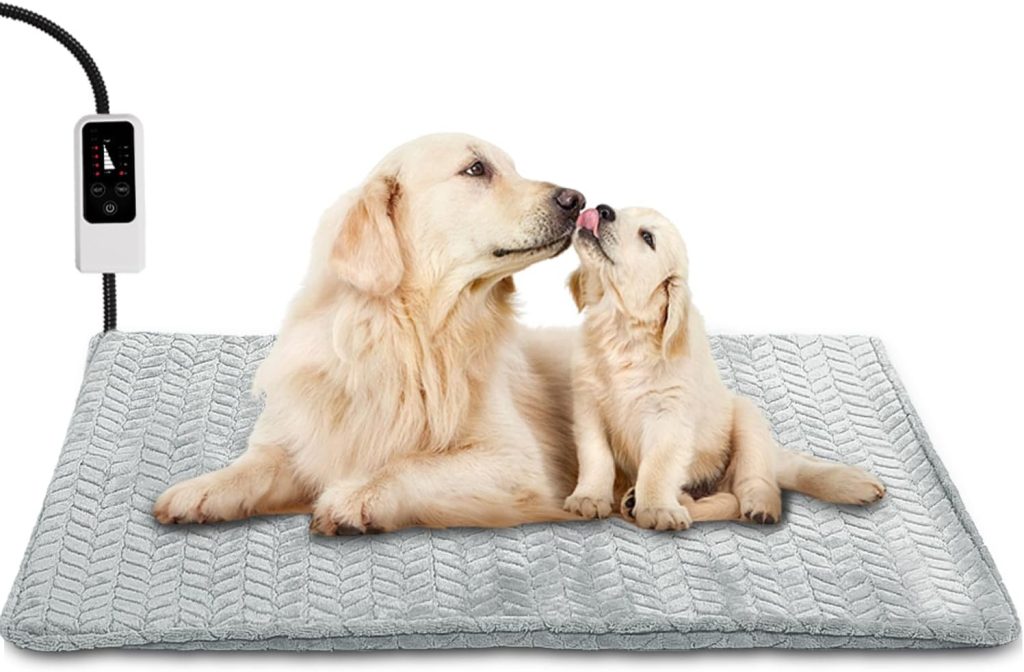 Heeyoo Pet Heating Pad, Adjustable Temperature Dog Cat Heating Pad with Timer, Waterproof Heated Dog Bed with Chew Resistant Cord, Auto Power-Off Indoor Pet Heated Mat for Dogs and Cats, 28 x 16 Heeyoo Pet Heating Pad, Adjustable Temperature Dog Cat Heating Pad with Timer, Waterproof Heated Dog Bed with Chew Resistant Cord, Auto Power-Off Indoor Pet Heated Mat for Dogs and Cats, 28 x 16