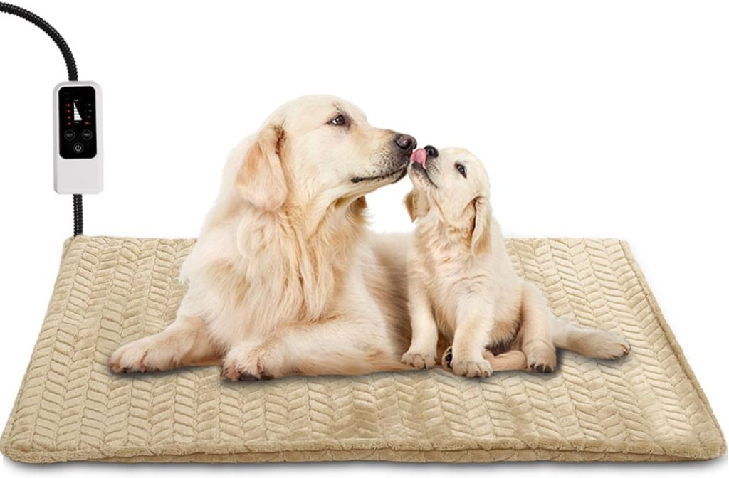 Heeyoo Pet Heating Pad, Adjustable Temperature Dog Cat Heating Pad with Timer, Waterproof Heated Dog Bed with Chew Resistant Cord, Auto Power-Off Indoor Pet Heated Mat for Dogs and Cats, 28 x 16 Heeyoo Pet Heating Pad, Adjustable Temperature Dog Cat Heating Pad with Timer, Waterproof Heated Dog Bed with Chew Resistant Cord, Auto Power-Off Indoor Pet Heated Mat for Dogs and Cats, 28 x 16