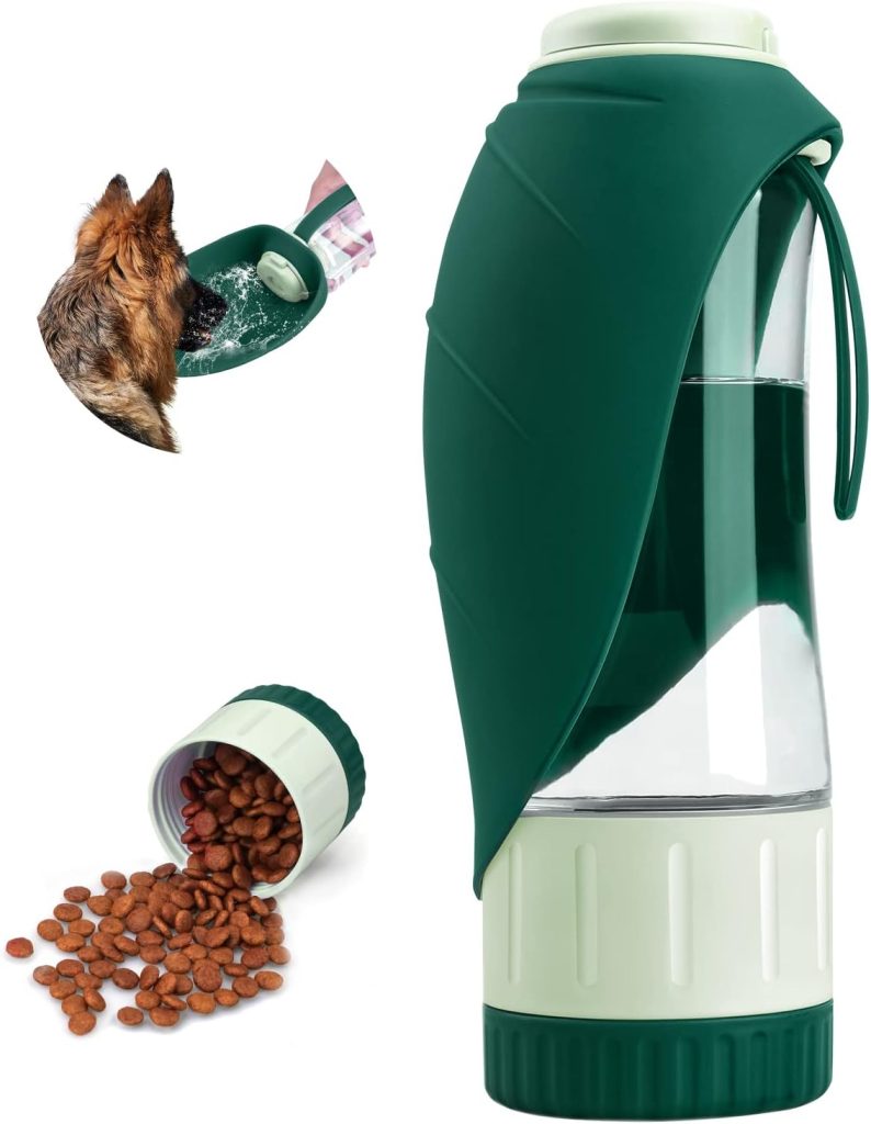 Upgraded Dog Water Bottle, Portable Dog Cat Puppy Pet Water Dispenser Feeder with Drinking Cup and Food Container Leak Proof for Outdoor Walking, Travel, Hiking 12OZ Upgraded Dog Water Bottle, Portable Dog Cat Puppy Pet Water Dispenser Feeder with Drinking Cup and Food Container Leak Proof for Outdoor Walking, Travel, Hiking 12OZ