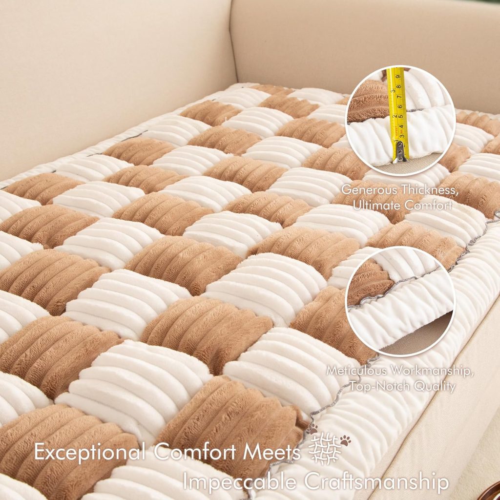 Couch Cover for Sofa, Sectional Couch Cover for Dogs, Sofa Cover Washable, Cushion Cover Blanket Pad Bed Mat for Pets, Fleece Furniture Protector, Brown, 27.6x59in Couch Cover for Sofa, Sectional Couch Cover for Dogs, Sofa Cover Washable, Cushion Cover Blanket Pad Bed Mat for Pets, Fleece Furniture Protector, Brown, 27.6x59in