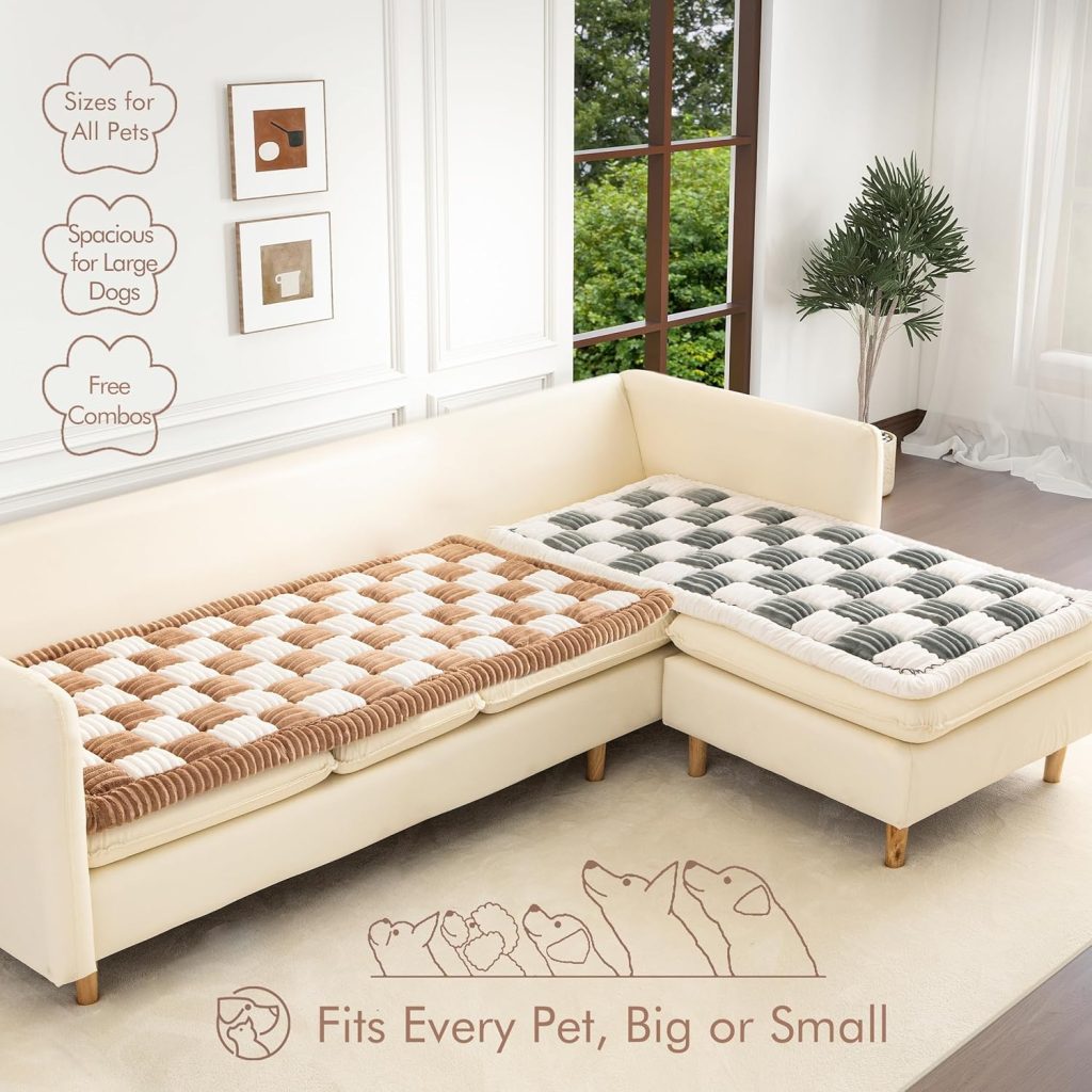 Couch Cover for Sofa, Sectional Couch Cover for Dogs, Sofa Cover Washable, Cushion Cover Blanket Pad Bed Mat for Pets, Fleece Furniture Protector, Brown, 27.6x59in Couch Cover for Sofa, Sectional Couch Cover for Dogs, Sofa Cover Washable, Cushion Cover Blanket Pad Bed Mat for Pets, Fleece Furniture Protector, Brown, 27.6x59in