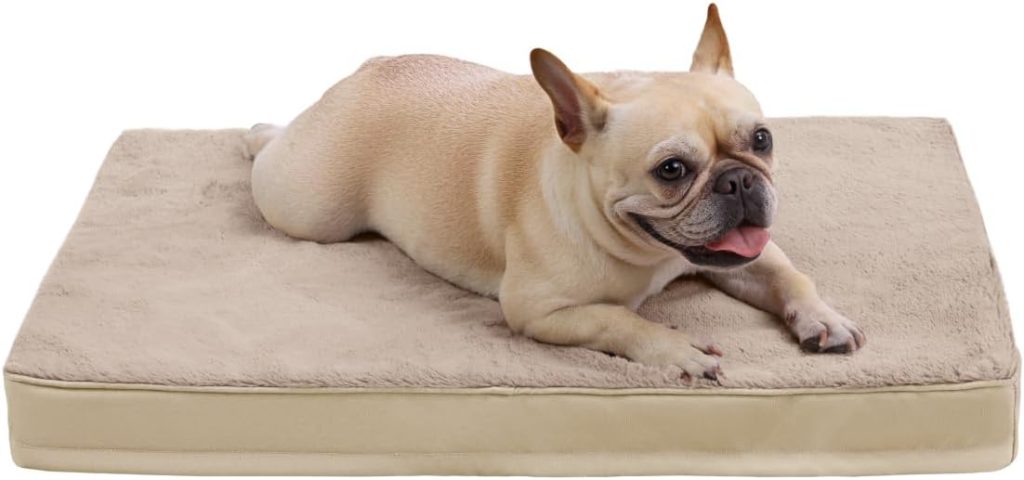 KSIIA Orthopedic Dog Bed Dog Crate Bed Waterproof for Large Dogs Deluxe Plush Washable Pet Mat with Egg Crate Foam Removable Cover, 35 x 22 Inch, Gray KSIIA Orthopedic Dog Bed Dog Crate Bed Waterproof for Large Dogs Deluxe Plush Washable Pet Mat with Egg Crate Foam Removable Cover, 35 x 22 Inch, Gray