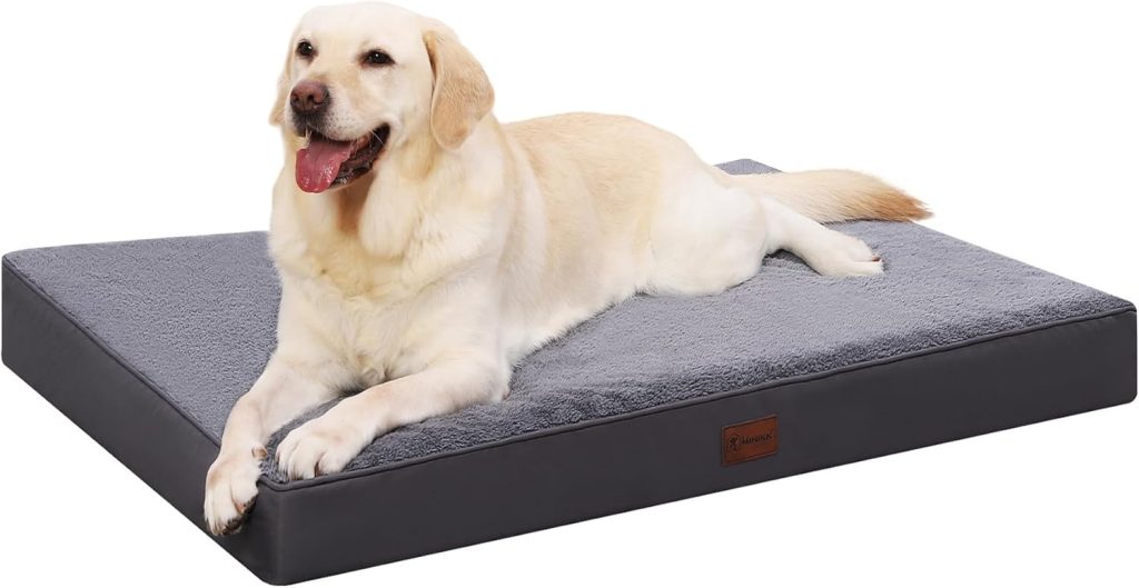 MIHIKK Waterproof Dog Bed Medium Size Dog Orthopedic Dog Beds for Crate with Removable Washable Cover Egg-Crate Foam Pet Pad Mat with Anti-Slip Bottom, 35x22 Inch, Grey MIHIKK Waterproof Dog Bed Medium Size Dog Orthopedic Dog Beds for Crate with Removable Washable Cover Egg-Crate Foam Pet Pad Mat with Anti-Slip Bottom, 35x22 Inch, Grey