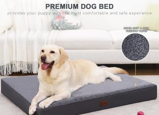 MIHIKK Waterproof Dog Bed 35×22 Grey review Home |