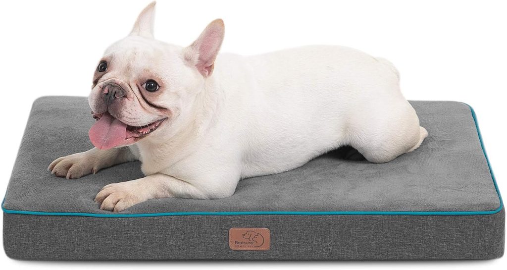 Bedsure Memory Foam Dog Beds Large Sized Dog - Orthopedic Pet Beds for Crate with Removable Washable Cover and Nonskid Bottom, Plush Flannel Fleece Top Pet Mat, Grey Bedsure Memory Foam Dog Beds Large Sized Dog - Orthopedic Pet Beds for Crate with Removable Washable Cover and Nonskid Bottom, Plush Flannel Fleece Top Pet Mat, Grey